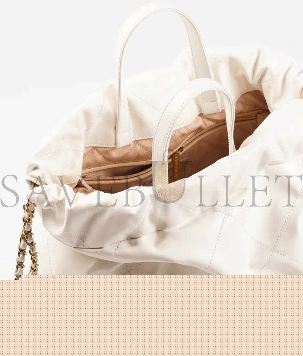 Ch*el 22 backpack gold hardware   as3313 b08037 10601 (48*45*10cm)